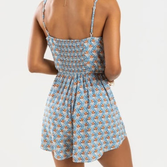 Floral Blue Jumpsuit - Picture 8 of 9